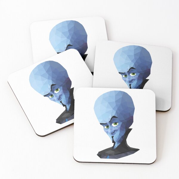 Item preview, Low Poly Blue Alien Villain Geometric Art Portrait Megamind designed and sold by OrangePoly.