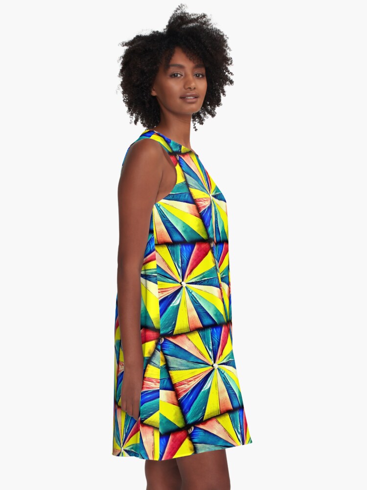Alternate view of Under My Umbrella - Bright Art Photography A-Line Dress
