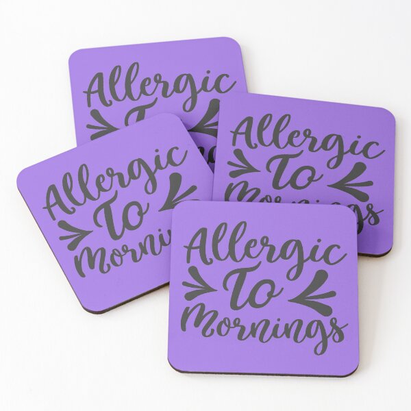 Item preview, Funny Allergic To Mornings  designed and sold by UniQueensShop.