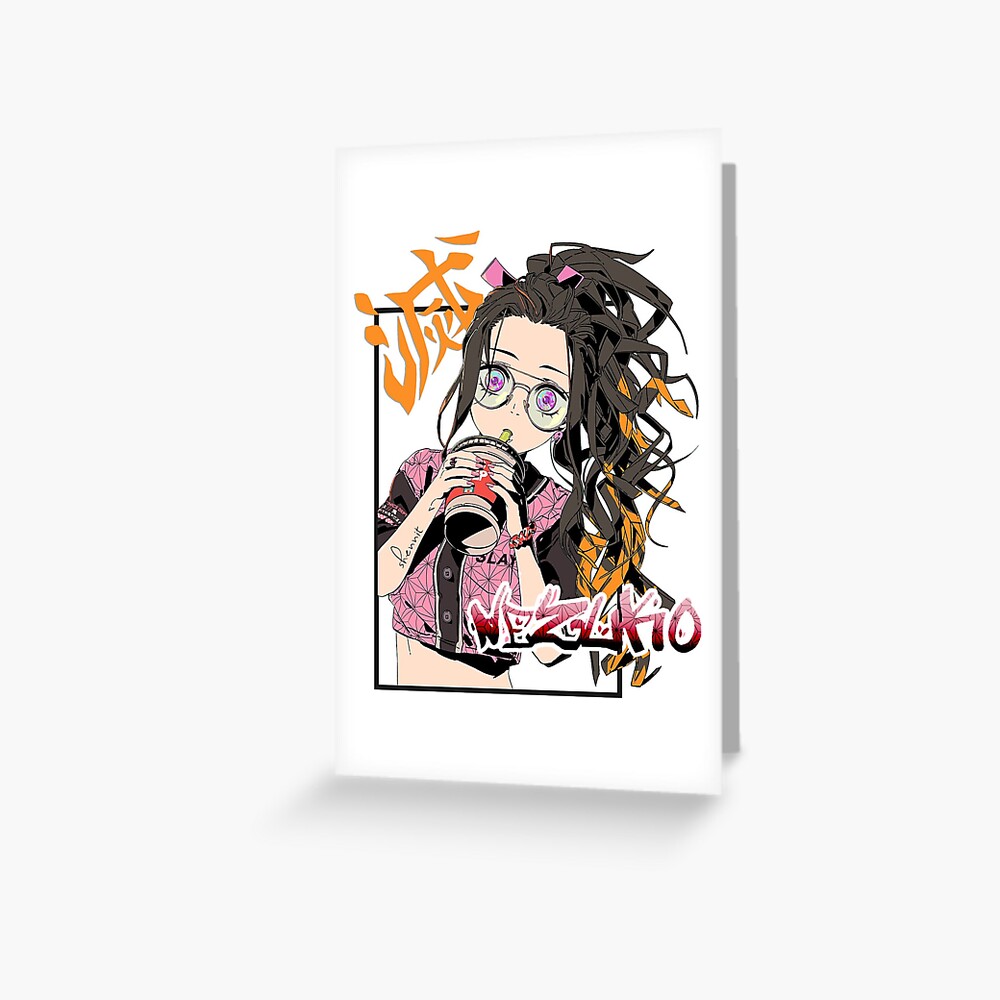 Casual Waifu Nezuko Kny Anime Kimetsu No Yaiba Demon Slayer T Shirt Cute Kawaii Girl Otaku Nerd Weeb Gamer Shirt Stickers Greeting Card By Shennit Redbubble