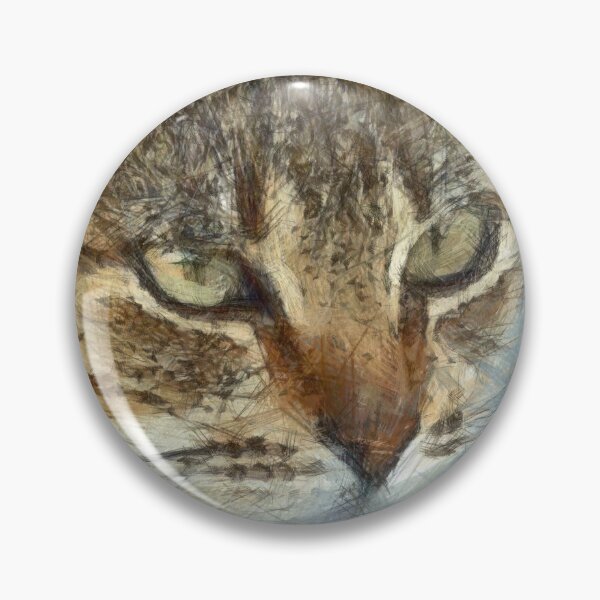 Item preview, Stunning Tabby Cat Close Up Graphite Pencil Portrait designed and sold by taiche.