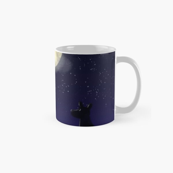 Dog Gazing at the Moon Classic Mug