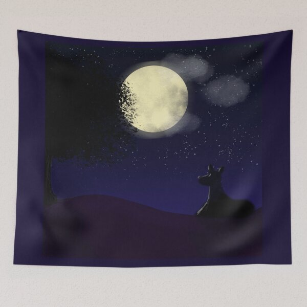 Item preview, Dog Gazing at the Moon designed and sold by Jeffrey Louis Salkilld.