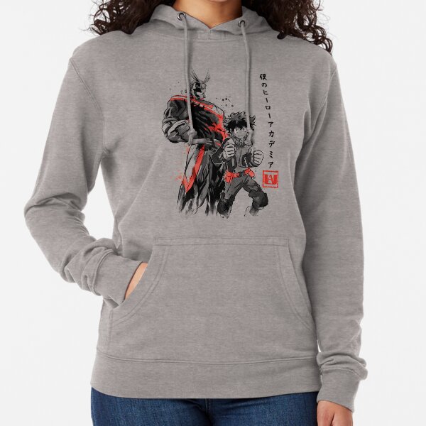 Hero Academia sumi-e Lightweight Hoodie