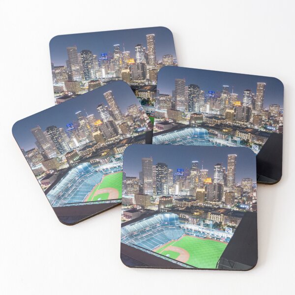 Item preview, Houston Skyline lit up at night with Minute Maid Park designed and sold by Raul Cano.