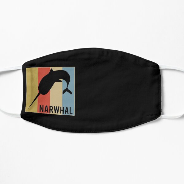 Cute Narwhal Retro Vintage Horned Beluga Whale Mask