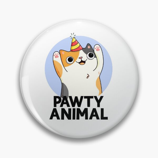 Item preview, Pawty Animal Funny Party Cat Puns  designed and sold by punnybone.