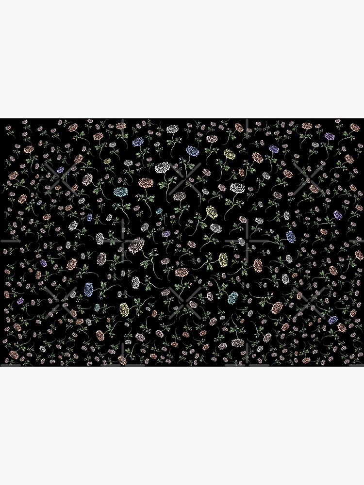Scattered Flowers Black by notsniwart
