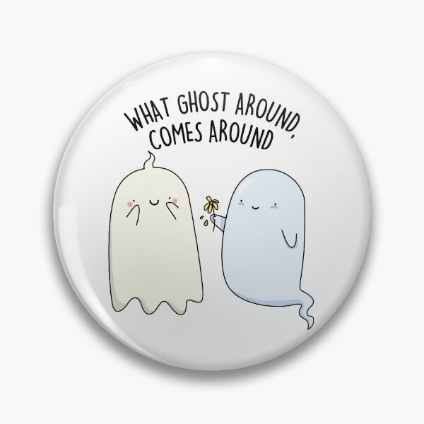 Item preview, What Ghost Around Comes Around Halloween Puns  designed and sold by punnybone.