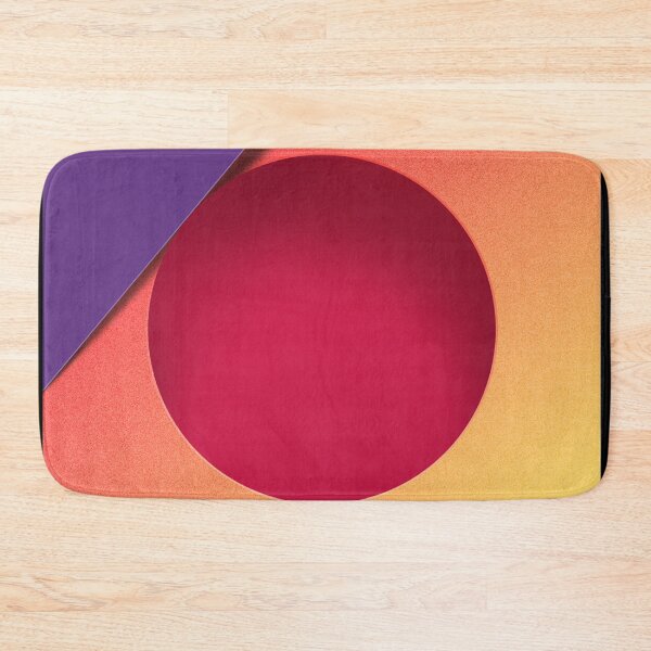 Item preview, round yellow purple and blue stripes on a red background designed and sold by philippe souvy.