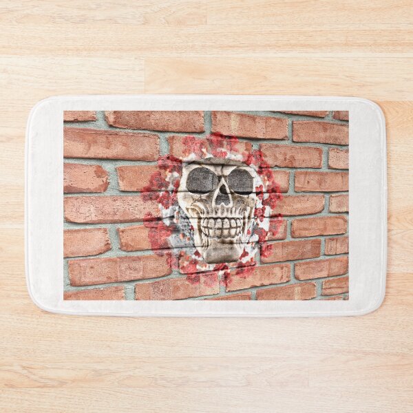 Item preview, Covid19 skull on a brick wall designed and sold by PicsByTony.
