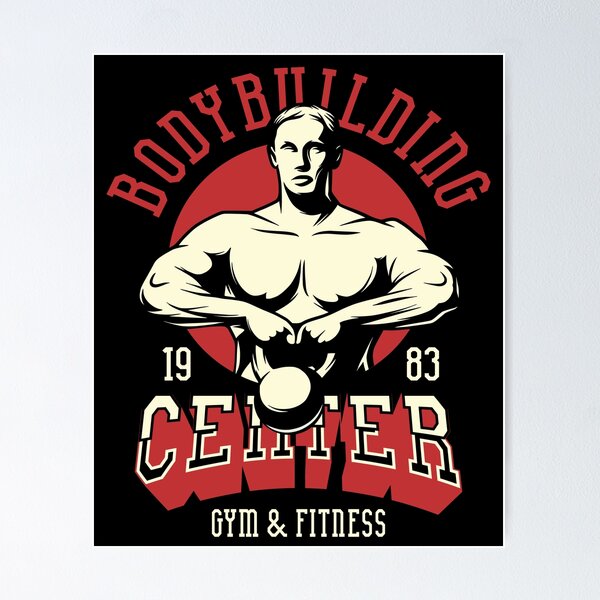 BodyBuilding Center Vintage 80s 1983 Fitness Sports Retro Gym