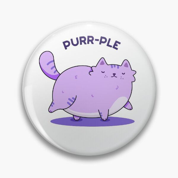 Item preview, Purr-ple Funny Fat Kitty Cat Puns  designed and sold by punnybone.