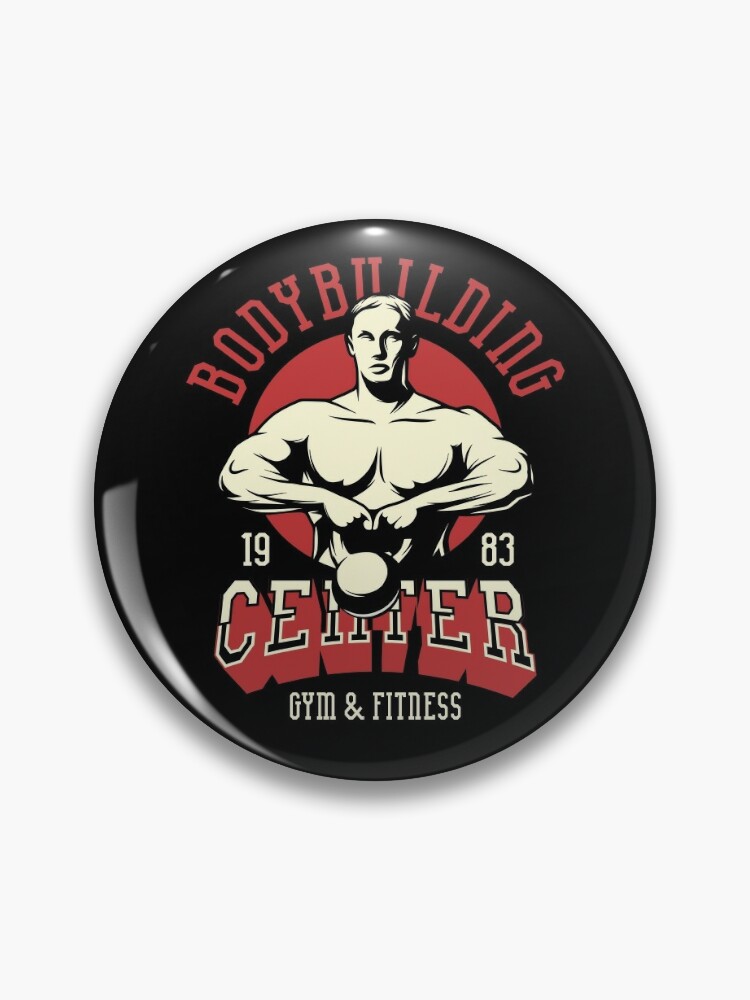 BodyBuilding Center Vintage 80s 1983 Fitness Sports Retro Gym Muscle | Pin