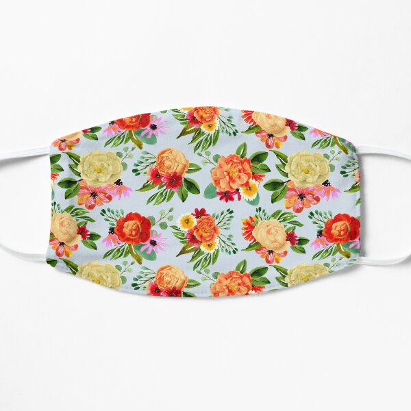 Modern vintage watercolor floral Mask