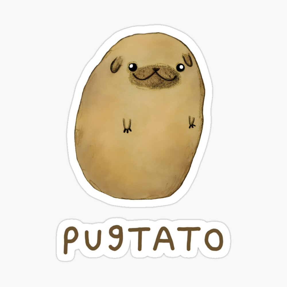 Pugtato Sticker
