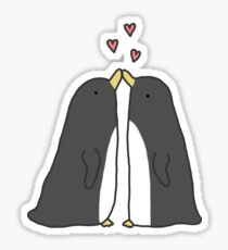 Lovely Love Penguins Sticker