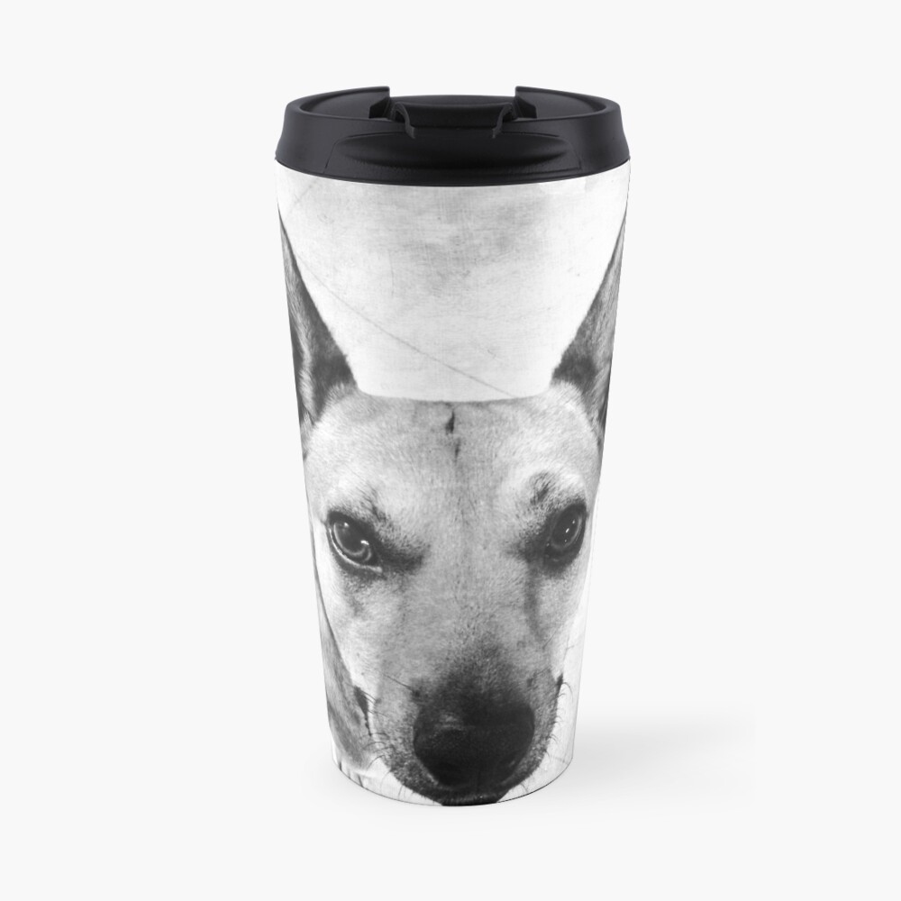 Carolina Dog Gray Pup - American Dingo Travel Coffee Mug