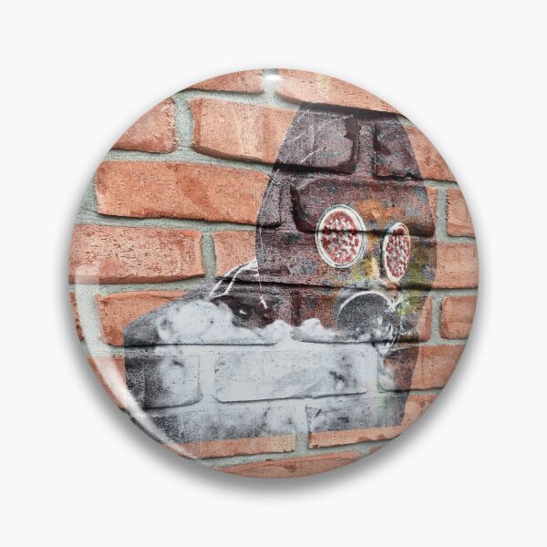 Item preview, Covid19 gasmask on a brick wall designed and sold by PicsByTony.