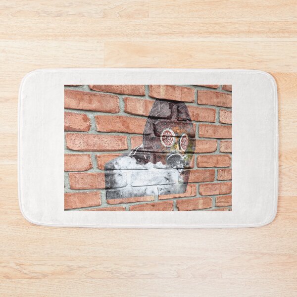 Item preview, Covid19 gasmask on a brick wall designed and sold by PicsByTony.
