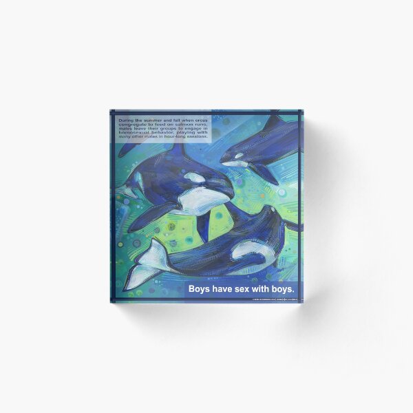 Boys' Night Out (Orca) Acrylic Block