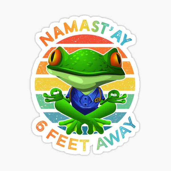 Item preview, Namastay 6 Feet Away Social Distancing  designed and sold by GreenSplash.