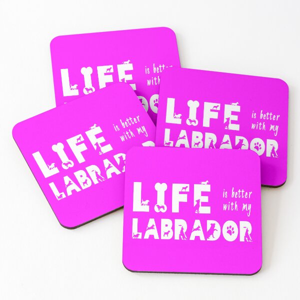 Item preview, Life is better Labrador face mask dog mom designed and sold by SiRaGeckoDesign.