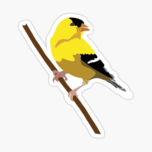 Colorblock Goldfinch Sticker