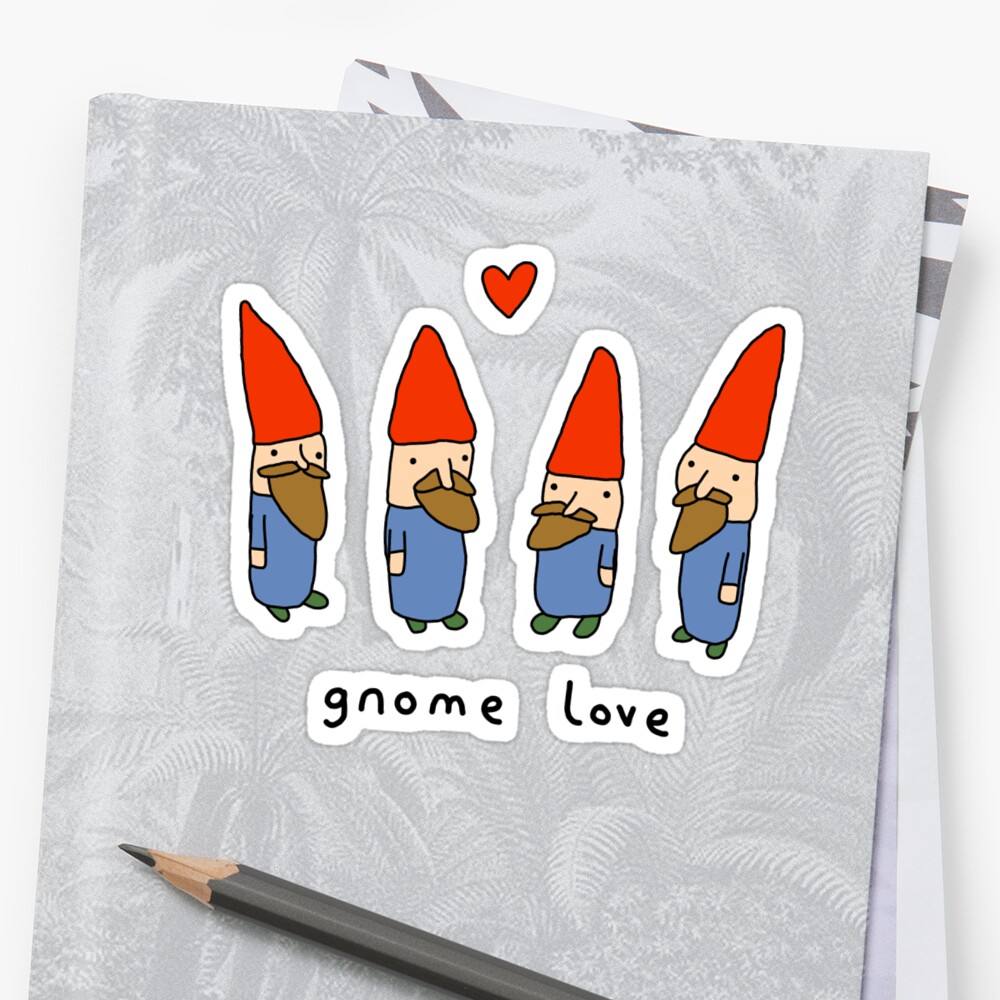 Download "Gnome Love" Sticker by SophieCorrigan | Redbubble