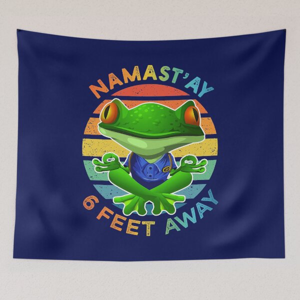 Item preview, Namastay 6 Feet Away Social Distancing  designed and sold by GreenSplash.