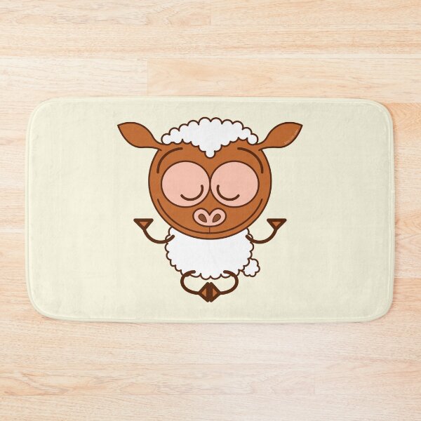 Item preview, Brown sheep meditating in lotus pose designed and sold by Zoo-co.
