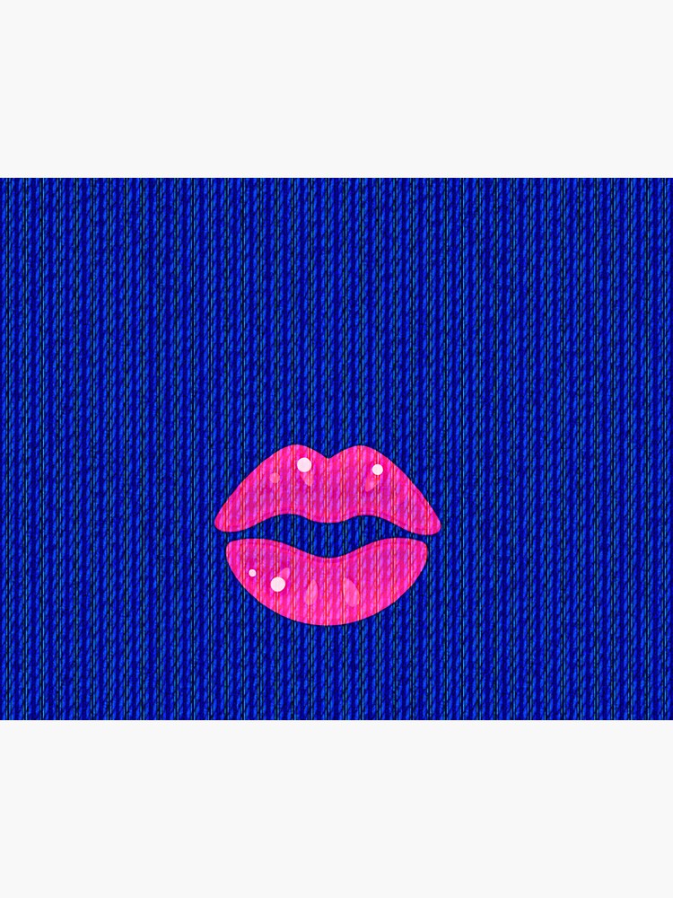 Thumbnail 3 of 3, Sticker, Sexy Lip Blue Jeans designed and sold by Vk91.