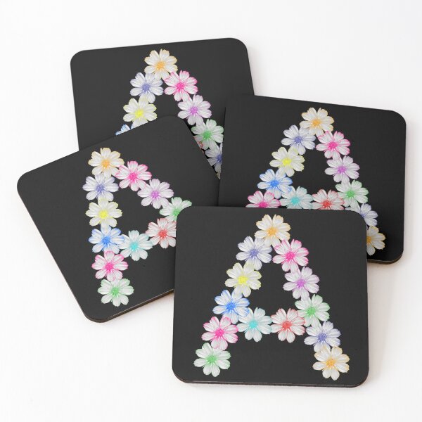 Item preview, Letter A from floral, floral, cosmee flowers designed and sold by rhnaturestyles.