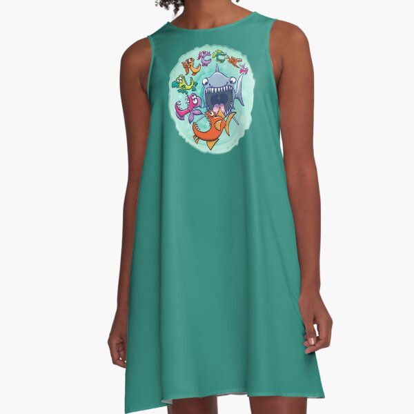 Big fish eat little fish and vice versa A-Line Dress
