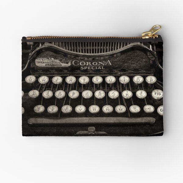Vintage Typewriter Keyboard Zipper Pouch