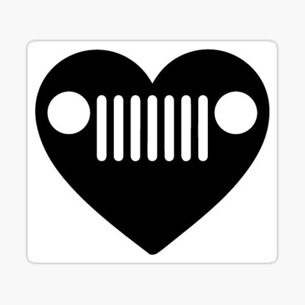 JEEP LOVE HEART Sticker