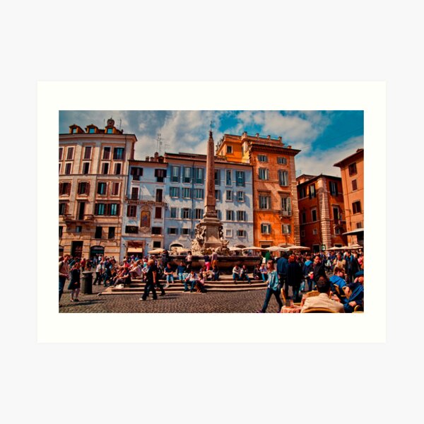 ROME - Pantheon Square... Art Print