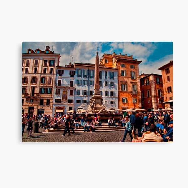 ROME - Pantheon Square... Canvas Print