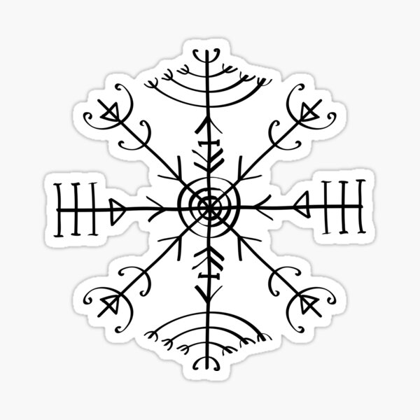 Veldismagn, Icelandic Magical Binding Rune, Protection, Lucky Charm Sticker