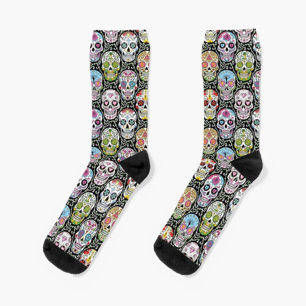 Mexican Skull Pattern Socks