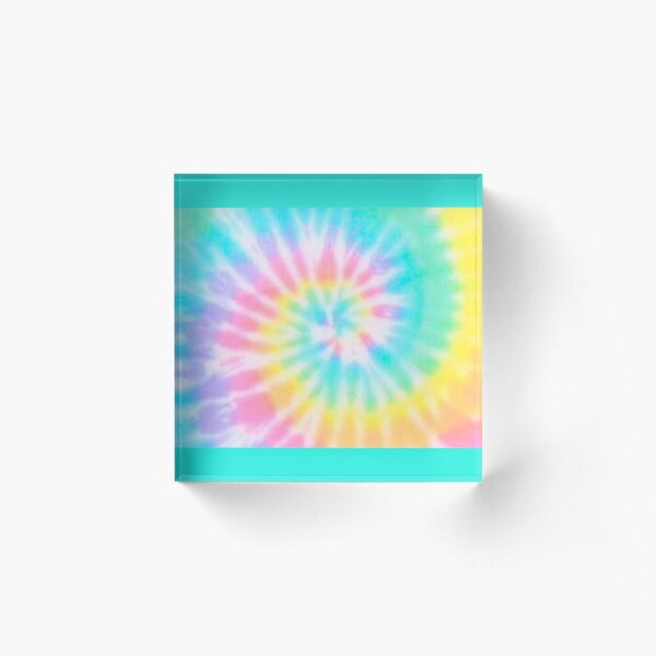 Pastell Regenbogen Tie Dye Muster Acrylblock