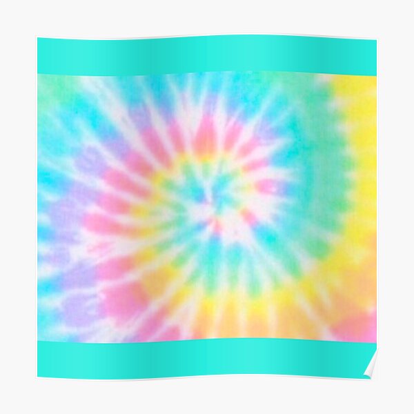 Pastel Rainbow Tie Dye Pattern Poster