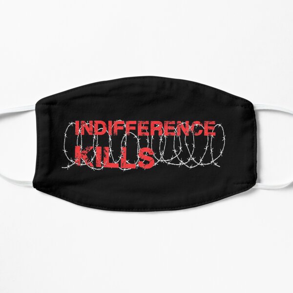 Holocaust indifference kills with barbed wire design Mask