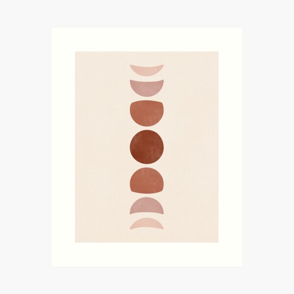 Item preview, Burnt Orange Abstract Moon Phases designed and sold by EnchantedWishes.