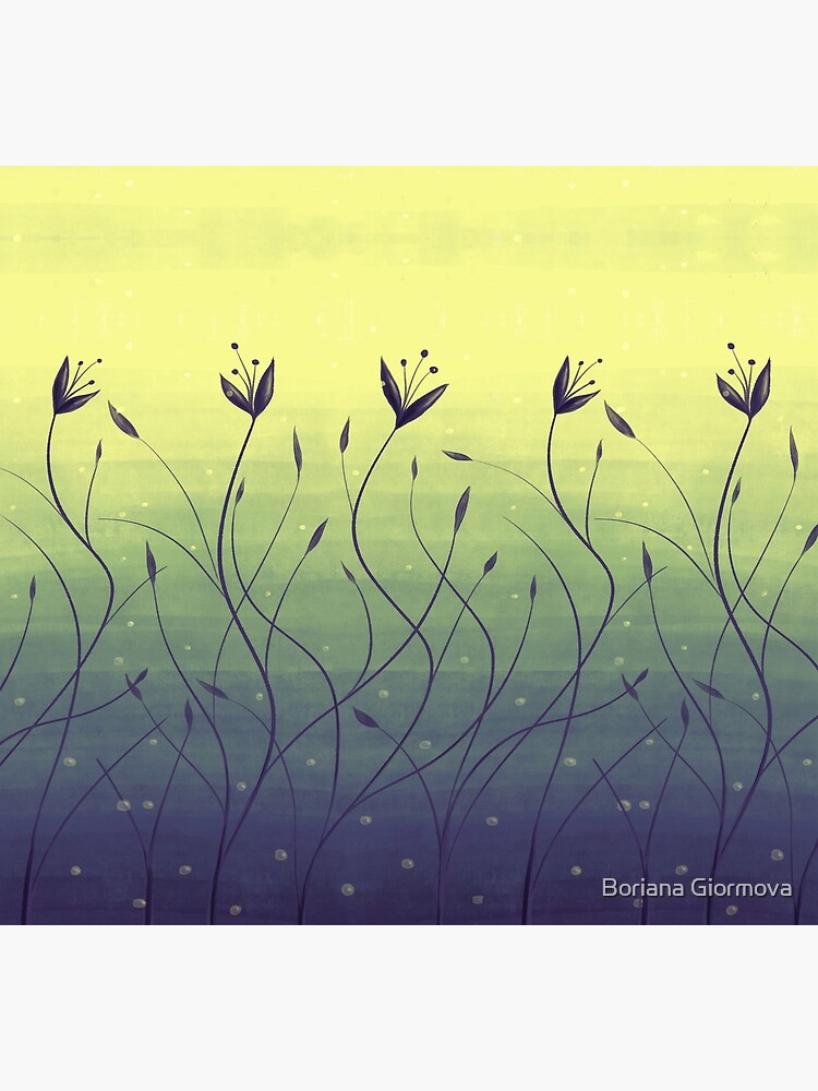 Water Plants In Green Lake Abstract Botanical Art by azzza