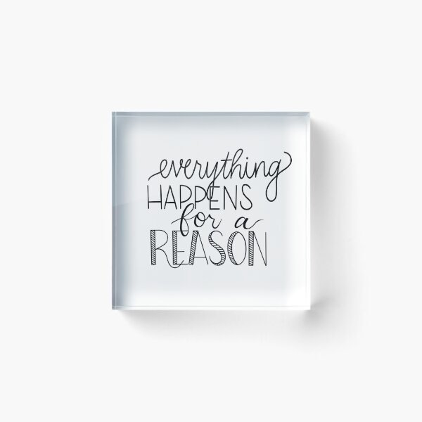 Item preview, everything happens for a reason - typography designed and sold by cameronbaba.