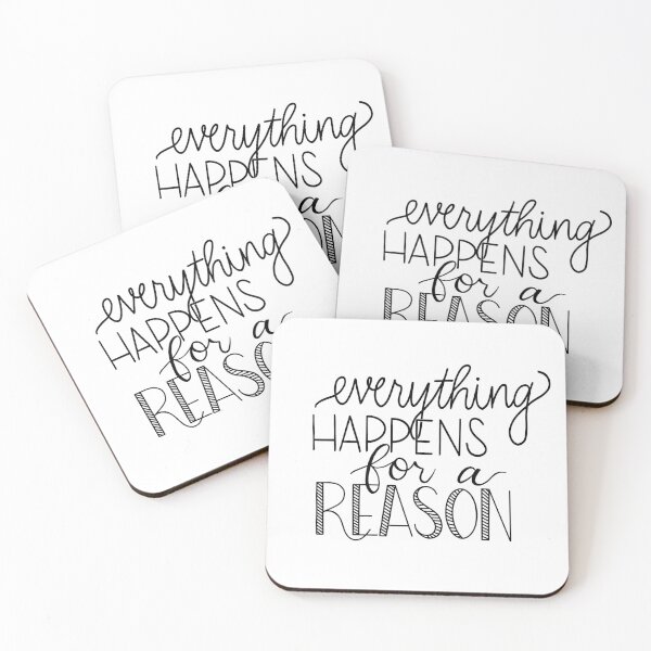 Item preview, everything happens for a reason - typography designed and sold by cameronbaba.