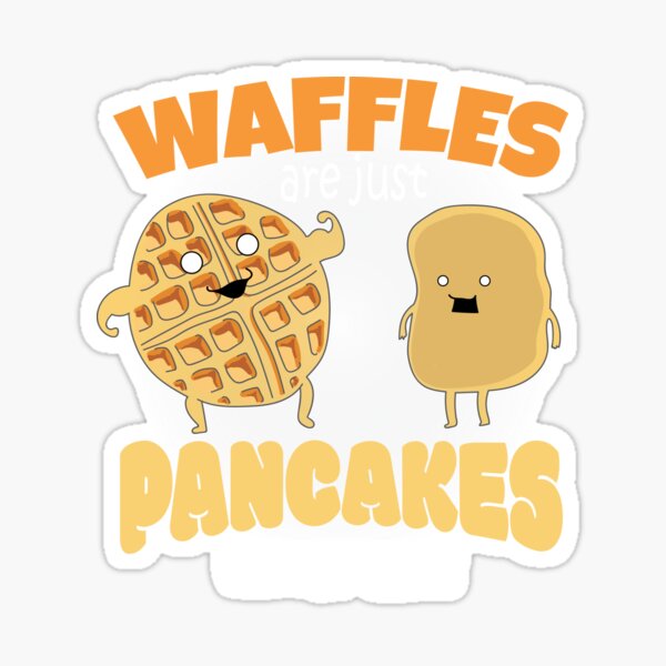 Funny Waffles Are Just Pancakes With Abs Breakfast Designs Graphic Sticker By Grant4king Redbubble