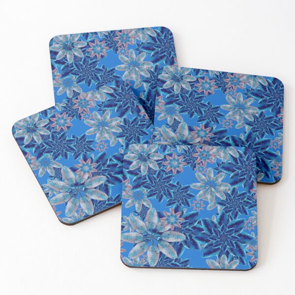 Item preview, strong blue botanical stars mix  designed and sold by AnnaBaldon.