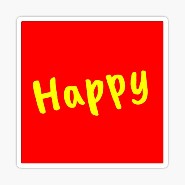 Happy Sticker